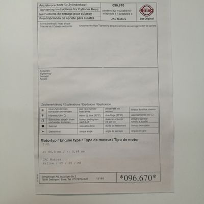 Stahl-Zylinderkopfdichtung für JAC S5